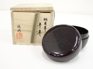 JAPANESE TEA CEREMONY TAME-NURI LACQUERED TEA CADDY / NATSUME 
